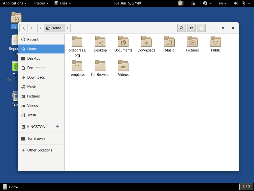 Insert and open file manager